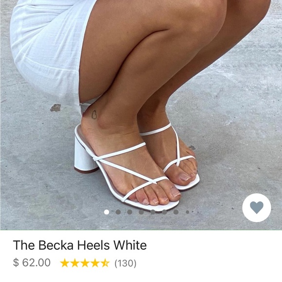 Beck’s Heels White - Princess Polly US6 - Picture 2 of 10